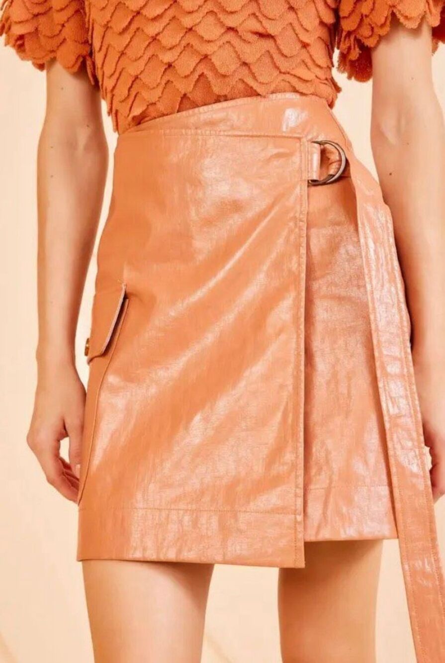 ULLA JOHNSON MIA Mini Skirt in Clay NWT Size 00